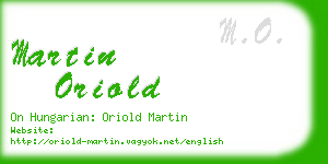 martin oriold business card